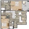Two bedroom floor plan